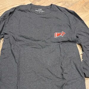 Vineyard Vines Men's Charcoal Long Sleeve Tee